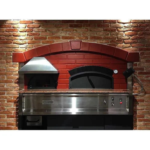 Roterende Pizzaoven | SERIE DR | Hout | 9x Ø30cm | 230V | Incl. Onderstel | 1900x2170x1880(h)mm