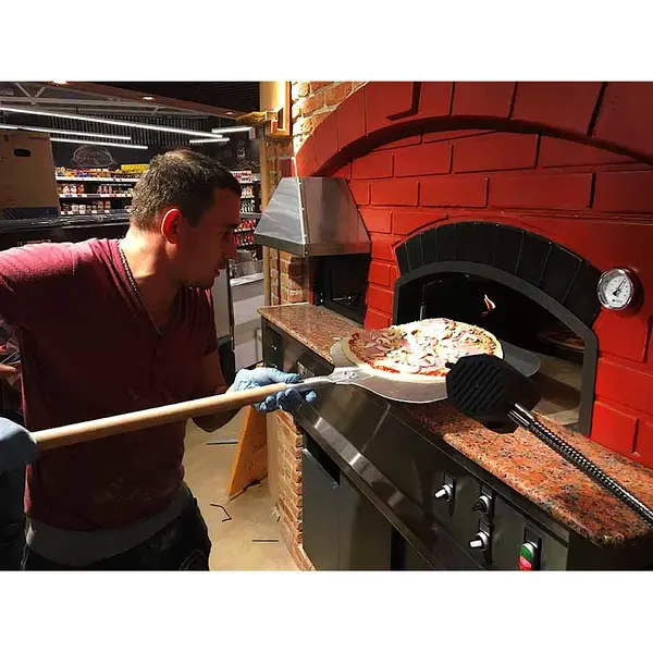 Roterende Pizzaoven | SERIE DR | Hout | 13x Ø30cm | 230V | Incl. Onderstel | 2250x2160x1880(h)mm