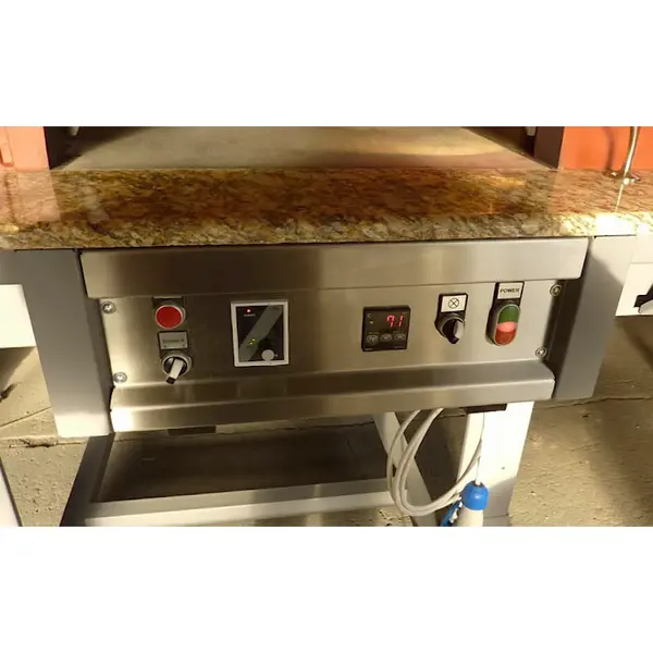 Pizzaoven | SERIE MIX-V | Gas/Hout | 13x Ø30cm | 30kW | 230V | Incl. Onderstel | 2250x2160x1880(h)mm