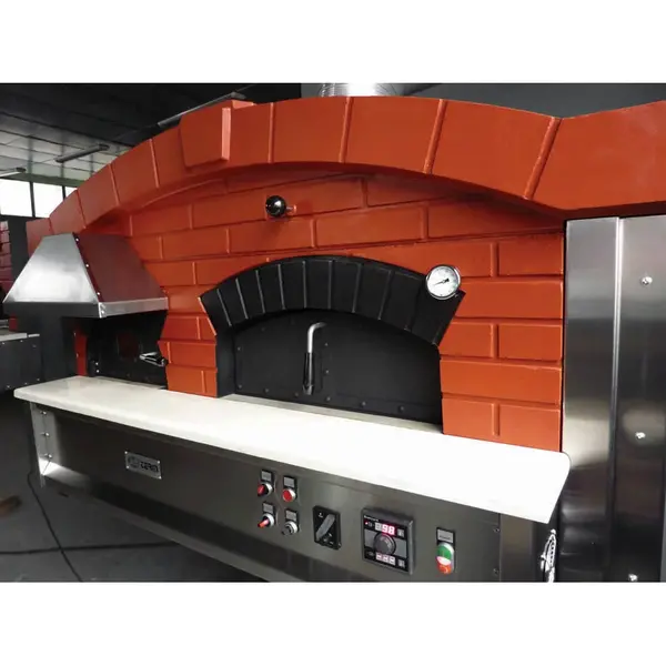 Roterende Pizzaoven | SERIE MIX-R | Gas/Hout | 9x Ø30cm | 26kW | 230V | Incl. Onderstel | 1900x2170x1880(h)mm