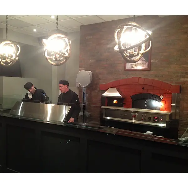 Roterende Pizzaoven | SERIE MIX-R | Gas/Hout | 9x Ø30cm | 26kW | 230V | Incl. Onderstel | 1900x2170x1880(h)mm