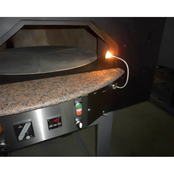 Roterende Pizzaoven | SERIE MIX-RK (MOSAIC) | Gas/Hout | 4x Ø30cm | 22kW | 230V | Div. Kleuren/Designs | Incl. Onderstel | 1450x1520x1860(h)mm