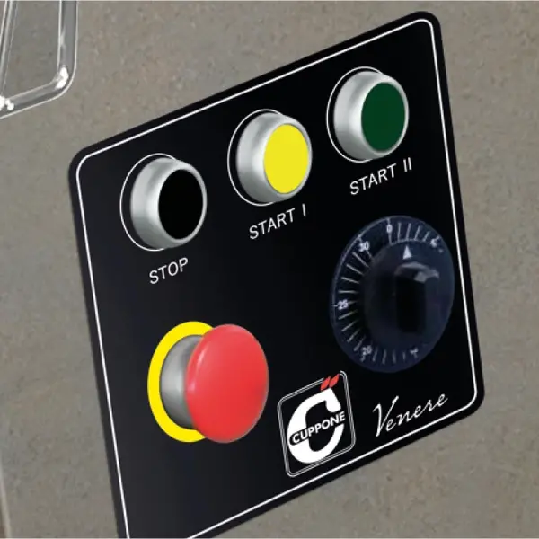 Deegmenger | VENERE | 12kg | 2 Snelheden | Vaste Kop + Kom | 0.75kW (400V) | Wielen (Geremd) | 340x580x650(h)mm