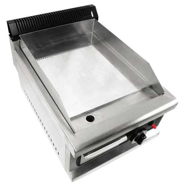 Bak-/Grillplaat | Aardgas | Glad Oppervlak 350x400 (Verchroomd) | 3kW | Piëzo Ontsteking | 400x575x365(h)mm