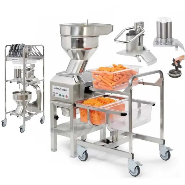 Groentesnijder | Automatische Invoer | 600kg/u | 1.5kW (230V) | 335x560x1300(h)mm