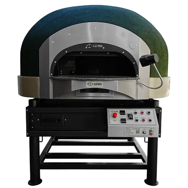 Roterende Pizzaoven | SERIE MIX-RKS (SILICONE) | Gas/Hout | 9x Ø30cm | 38kW | 230V | Div. Kleuren | Incl. Onderstel | 1910x2150x2050(h)mm