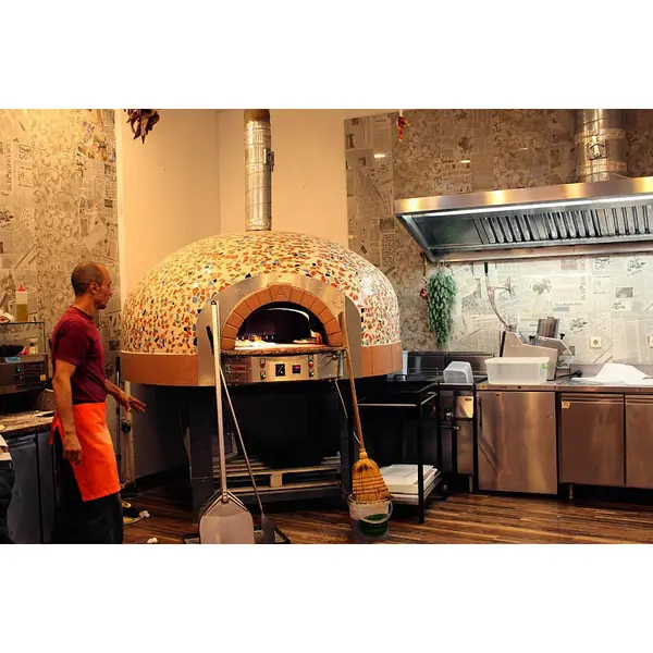 Pizzaoven | SERIE GK (MOSAIC) | Gas | 4x Ø30cm | 22kW | 230V | Div. Kleuren/Designs | Incl. Onderstel | 1450x1670x2050(h)mm