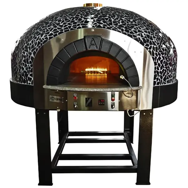 Pizzaoven | SERIE GK (MOSAIC) | Gas | 4x Ø30cm | 22kW | 230V | Div. Kleuren/Designs | Incl. Onderstel | 1450x1670x2050(h)mm