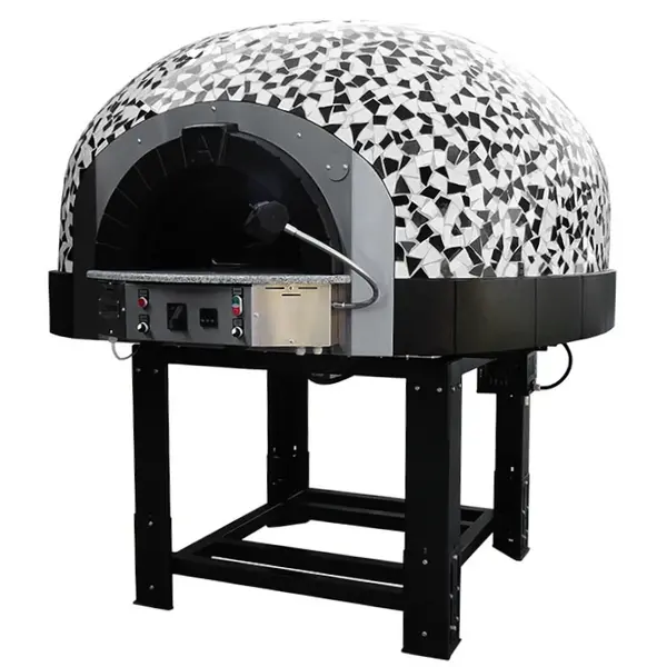 Pizzaoven | SERIE GK (MOSAIC) | Gas | 4x Ø30cm | 22kW | 230V | Div. Kleuren/Designs | Incl. Onderstel | 1450x1670x2050(h)mm
