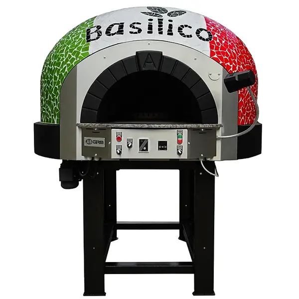 Pizzaoven | SERIE GK (MOSAIC) | Gas | 4x Ø30cm | 22kW | 230V | Div. Kleuren/Designs | Incl. Onderstel | 1450x1670x2050(h)mm