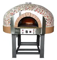 AS-TERM Pizzaoven | SERIE GK (MOSAIC) | Gas | 7x Ø30cm | 26kW | 230V | Div. Kleuren/Designs | Incl. Onderstel | 1710x1900x2050(h)mm