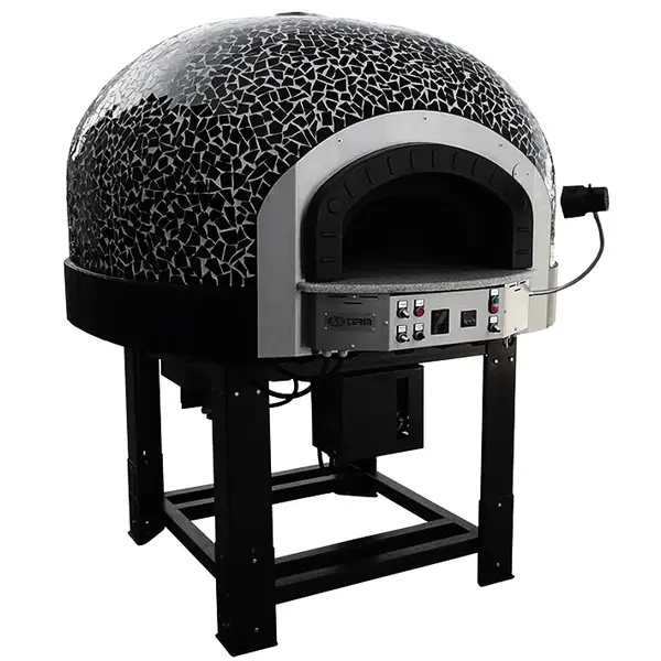 Roterende Pizzaoven | SERIE GRK (MOSAIC) | Gas | 4x Ø30cm | 22kW | 230V | Incl. Onderstel | 1450x1700x2050(h)mm