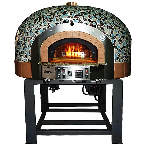 Roterende Pizzaoven | SERIE GRK (MOSAIC) | Gas | 4x Ø30cm | 22kW | 230V | Incl. Onderstel | 1450x1700x2050(h)mm