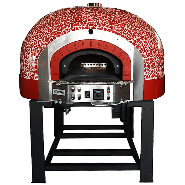 Roterende Pizzaoven | SERIE GRK (MOSAIC) | Gas | 4x Ø30cm | 22kW | 230V | Incl. Onderstel | 1450x1700x2050(h)mm