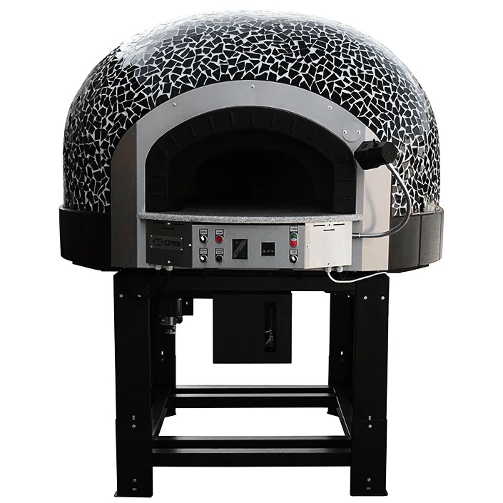 Roterende Pizzaoven | SERIE GRK (MOSAIC) | Gas | 8x Ø30cm | 26kW | 230V | Incl. Onderstel | 1710x1900x2050(h)mm