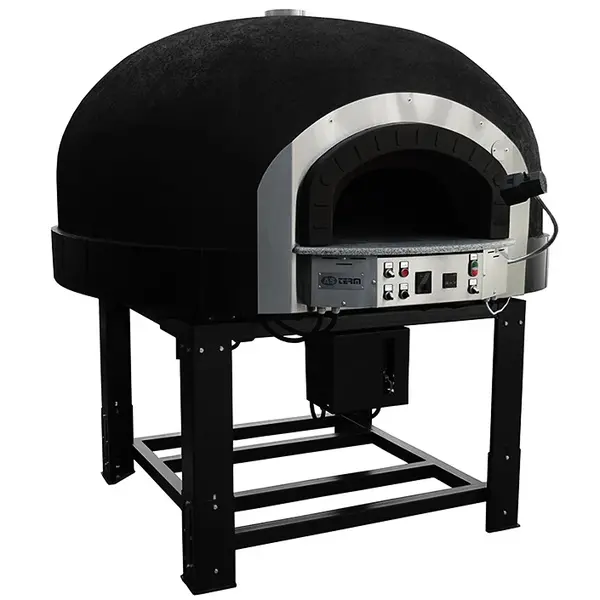 Roterende Pizzaoven | SERIE GRK (SILICONE) | Gas | 8x Ø30cm | 26kW | 230V | Incl. Onderstel | 1710x1900x2050(h)mm