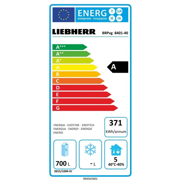 Bakkerij Koelkast | PERFORMANCE | Energiezuinig | 854L (EN600x800) | Wit | -5°C/+15°C | Geforceerd | Temperatuur-/Deuralarm | Vochtigheid Instelbaar | Touchscreen + App | 787x1017x2115(h)mm