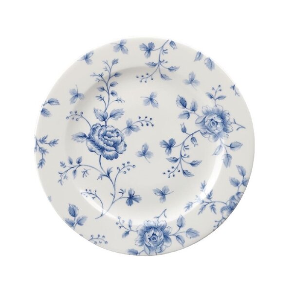 Borden | Porselein | Prague Rose Print | 6 Stuks | Ø210mm