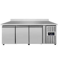 UNNICOOL Koelwerkbank | 417L | 3 Deuren (1/1 GN) | +2°C/+8°C | Geforceerd | Achteropstand | Wielen (Geremd) | 1795x700x850/950(h)mm 