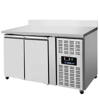 UNNICOOL Koelwerkbank | 282L | 2 Deuren (1/1 GN) | +2°C/+8°C | Geforceerd | Achteropstand | Wielen (Geremd) | 1360x700x850/950(h)mm 