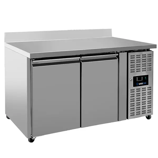 Koelwerkbank | 282L | 2 Deuren (1/1 GN) | +2°C/+8°C | Geforceerd | Achteropstand | Wielen (Geremd) | 1360x700x850/950(h)mm