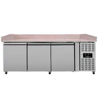 UNNICOOL Pizzawerkbank | 580L | 3 Deuren (EN600x400) | +2°C/+8°C | Geforceerd | Wielen (Geremd) | 2020x800x850/990(h)mm