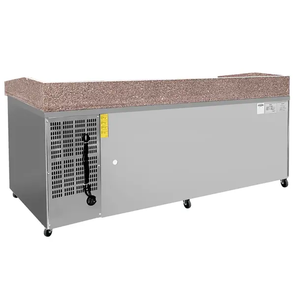 Pizzawerkbank | 580L | 3 Deuren (EN600x400) | +2°C/+8°C | Geforceerd | Wielen (Geremd) | 2020x800x850/990(h)mm