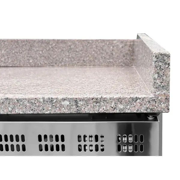 Pizzawerkbank | 390L | 2 Deuren (EN600x400) | +2°C/+8°C | Geforceerd | Wielen (Geremd) | 1510x800x850/990(h)mm