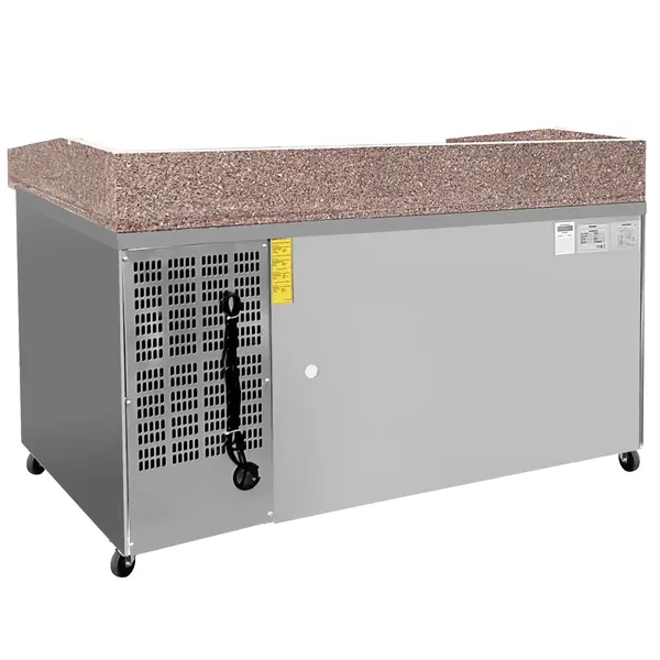 Pizzawerkbank | 390L | 2 Deuren (EN600x400) | +2°C/+8°C | Geforceerd | Wielen (Geremd) | 1510x800x850/990(h)mm