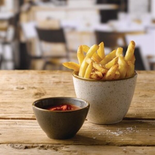 Sauspotjes | STONECAST | Porselein | Peppercorn Grey | 11cl | 12 Stuks | Ø85mm