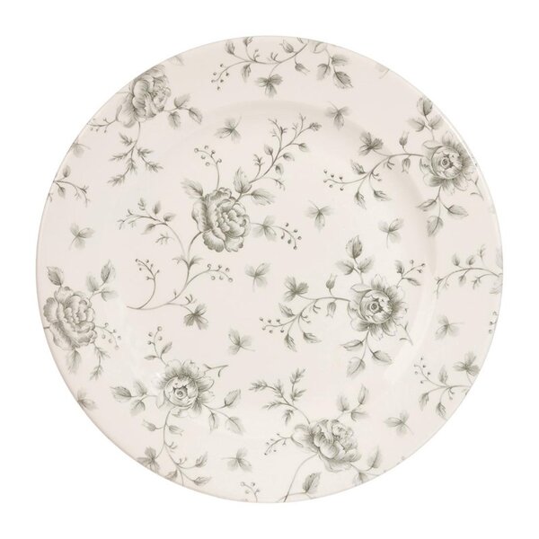 Borden | Porselein | Rose Chintz Grey | 6 Stuks | Ø276mm