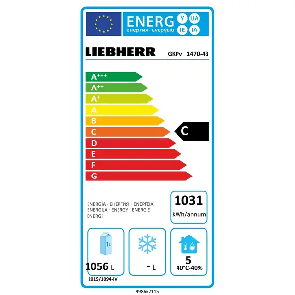 Koelkast | PROFILINE | 1361L (2/1 GN) | RVS | -2°C/+15°C | Geforceerd | Temperatuur-/Deuralarm | 1430x830x2120(h)mm