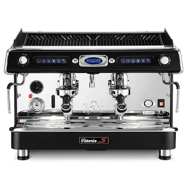 Espressomachine | VITTORIO S | Zwart | 2 Groepen | Analoog/Digitaal | 400V | 783x607x521(h)mm