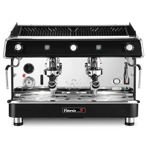 Espressomachine | VITTORIO S | Zwart | 2 Groepen | Analoog/Digitaal | 400V | 783x607x521(h)mm