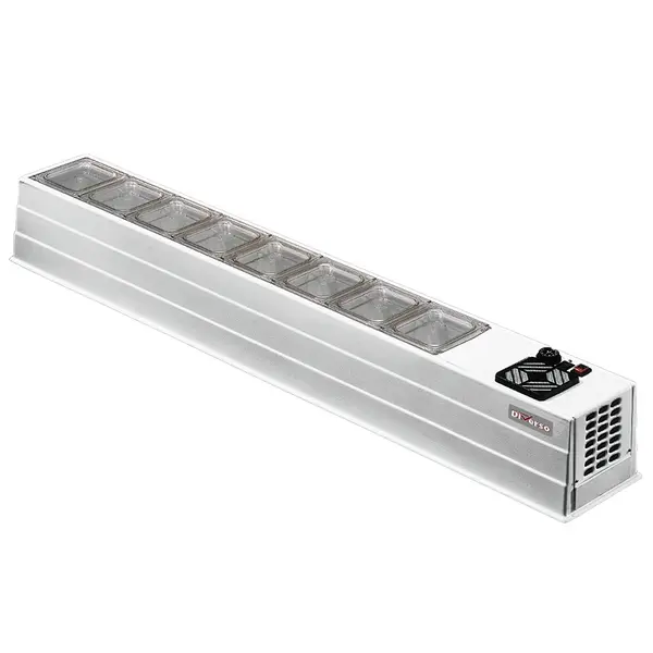 Opzetkoelvitrine | MINI | 8x 1/6 GN | +2°C/+10°C | 1720x260x220(h)mm