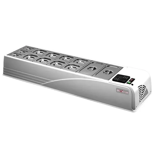 Opzetkoelvitrine | MIDI | 7x 1/3 GN | +2°C/+10°C | 1550x410x220(h)mm