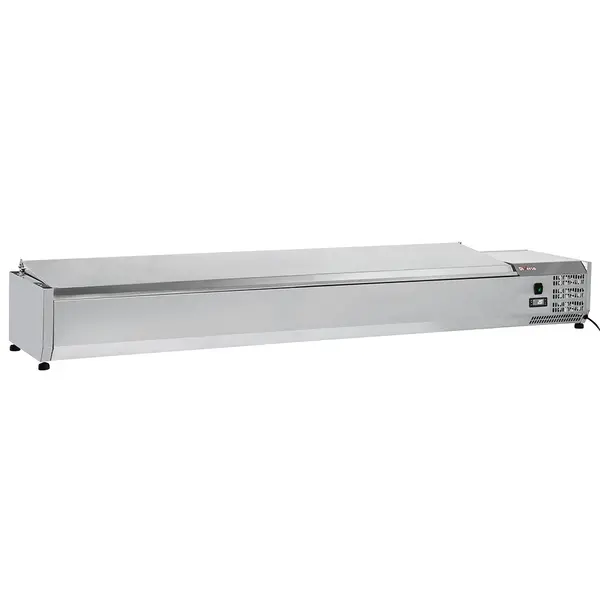 Opzetkoelvitrine | 10x 1/4 GN | +2°C/+8°C | 2070x335x282(h)mm