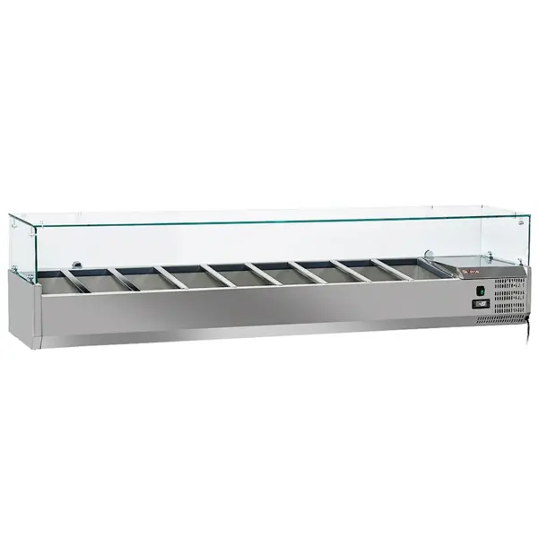 Opzetkoelvitrine | 9x 1/3 GN | +2°C/+8°C | 2000x395x440(h)mm