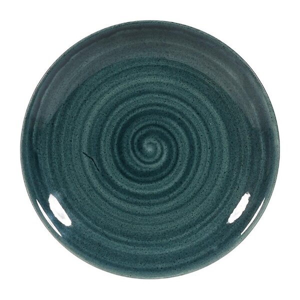 Coupeborden | STONECAST PATINA | Porselein | Rustic Teal | 12 Stuks | Ø165mm