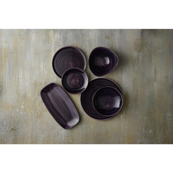 Coupeborden | STONECAST PATINA | Keramiek | Cobalt Deep Purple | 12 Stuks | Ø165mm
