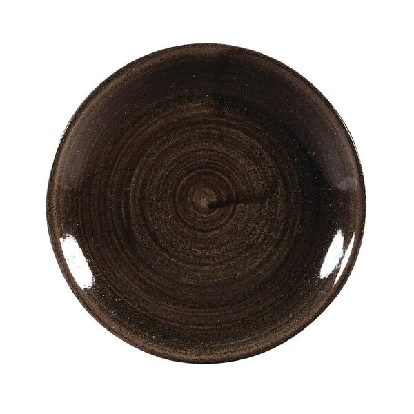Coupeborden | STONECAST PATINA | Porselein | Black | 12 Stuks | Ø165mm