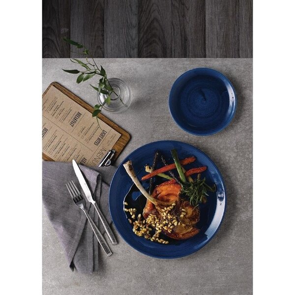 Coupeborden | STONECAST PATINA | Keramiek | Cobalt Blue | 12 Stuks | Ø165mm