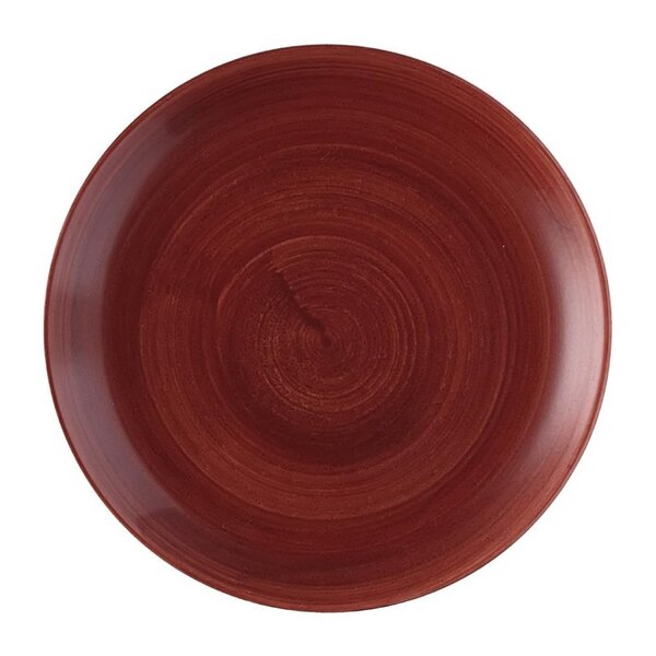 Coupeborden | STONECAST PATINA | Keramiek | Red Rust | 12 Stuks | Ø165mm