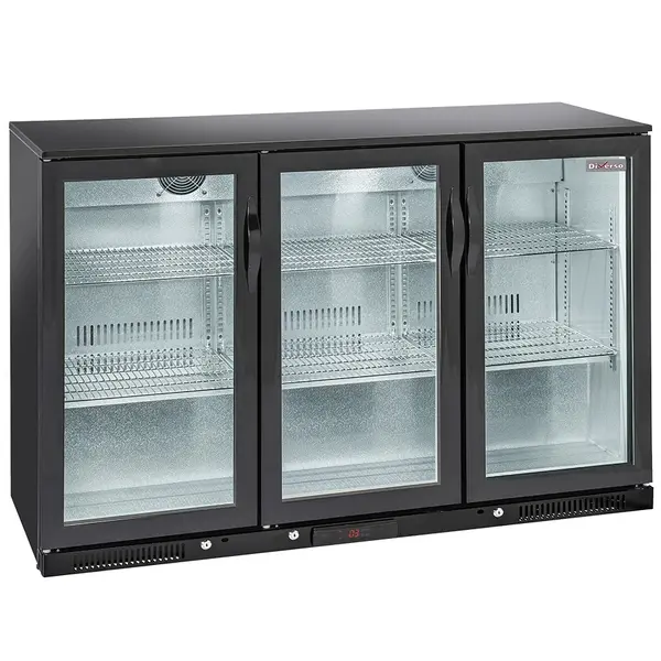 Barkoelkast | BACK BAR | 320L | Zwart | +1°C/+10°C | Statisch + Ventilator | Draaideuren | 1350x520x900(h)mm