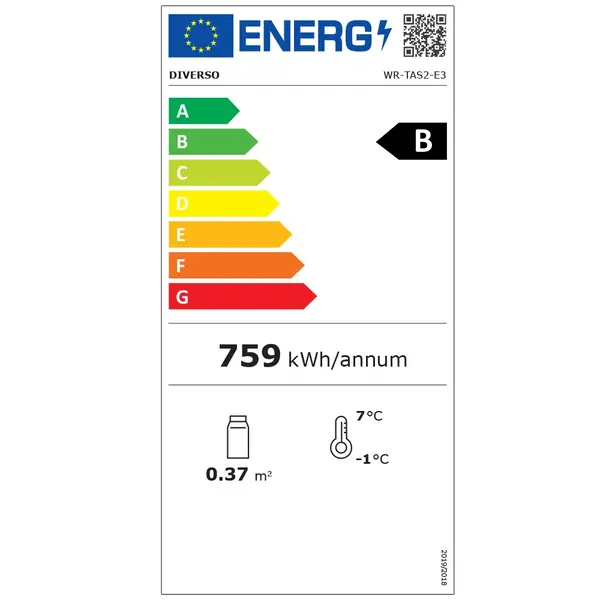 Barkoelkast | 197L | Zwart | +1°C/+10°C | Statisch + Ventilator | Schuifdeuren | 900x500x860(h)mm