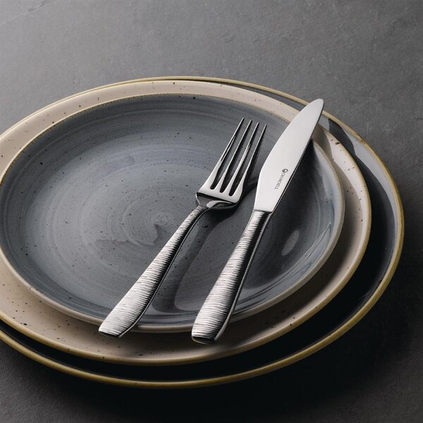 Coupeborden | STONECAST | Porselein | Peppercorn Grey | 12 Stuks | Ø165mm