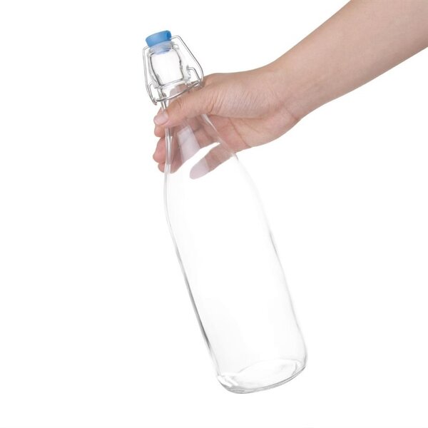 Flessen | Glas | 1L | Beugelsluiting | 6 Stuks | Ø90x320(h)mm