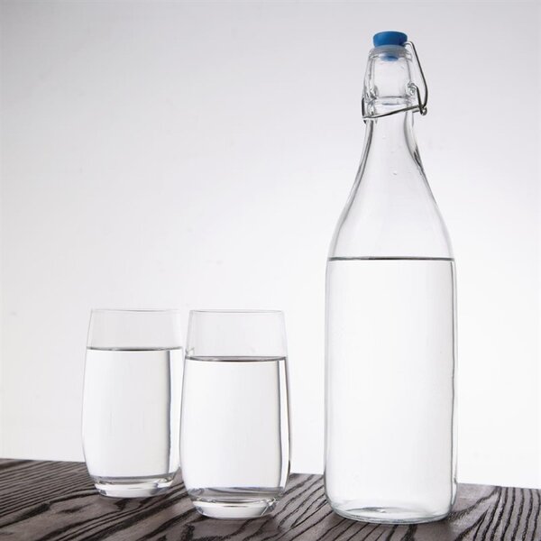 Flessen | Glas | 1L | Beugelsluiting | 6 Stuks | Ø90x320(h)mm