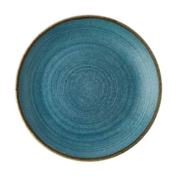 Coupeborden | STONECAST RAW | Porselein | Teal | 12 Stuks | Ø165mm