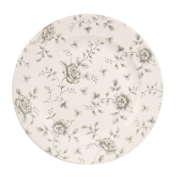 Borden | Porselein | Rose Chintz Grey | 6 Stuks | Ø305mm